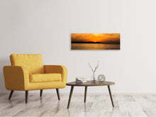 Laden Sie das Bild in den Galerie-Viewer, Leinwandbild Panorama Die Sonne geht unter