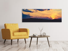 Laden Sie das Bild in den Galerie-Viewer, Leinwandbild Panorama Sonnenuntergang - Zeit zum Entspannen