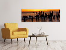Laden Sie das Bild in den Galerie-Viewer, Leinwandbild Panorama Beruhigende Stimmung am Meer