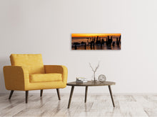 Laden Sie das Bild in den Galerie-Viewer, Leinwandbild Panorama Beruhigende Stimmung am Meer