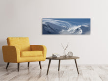 Laden Sie das Bild in den Galerie-Viewer, Leinwandbild Panorama Schnee Landschaft