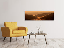 Laden Sie das Bild in den Galerie-Viewer, Leinwandbild Panorama Lichtstimmung in den Bergen