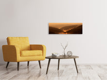 Laden Sie das Bild in den Galerie-Viewer, Leinwandbild Panorama Lichtstimmung in den Bergen