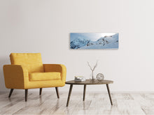 Laden Sie das Bild in den Galerie-Viewer, Leinwandbild Panorama Schnee in den Bergen