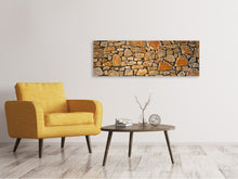 Laden Sie das Bild in den Galerie-Viewer, Leinwandbild Panorama Natur Steinmauer