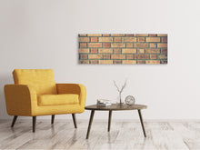 Laden Sie das Bild in den Galerie-Viewer, Leinwandbild Panorama Ziegel Wand