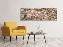 Laden Sie das Bild in den Galerie-Viewer, Leinwandbild Panorama Alte Steinwand