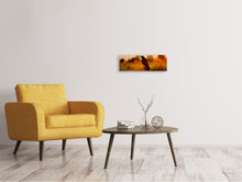 Laden Sie das Bild in den Galerie-Viewer, Leinwandbild Panorama Die Krähe im Abendlicht