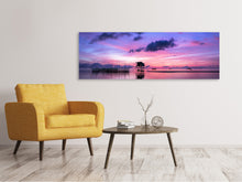 Laden Sie das Bild in den Galerie-Viewer, Leinwandbild Panorama Leiser Sonnenaufgang