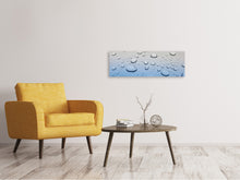 Laden Sie das Bild in den Galerie-Viewer, Leinwandbild Panorama Regentropfen in XXL