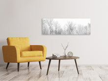 Laden Sie das Bild in den Galerie-Viewer, Leinwandbild Panorama Birken im Schnee