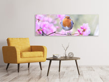 Laden Sie das Bild in den Galerie-Viewer, Leinwandbild Panorama Frühlings Vogel