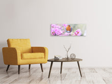 Laden Sie das Bild in den Galerie-Viewer, Leinwandbild Panorama Frühlings Vogel