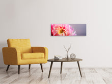 Laden Sie das Bild in den Galerie-Viewer, Leinwandbild Panorama Makro Chrysantheme