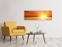 Laden Sie das Bild in den Galerie-Viewer, Leinwandbild Panorama Der Sonnenuntergang