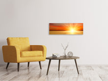 Laden Sie das Bild in den Galerie-Viewer, Leinwandbild Panorama Der Sonnenuntergang