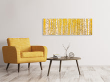 Laden Sie das Bild in den Galerie-Viewer, Leinwandbild Panorama Der Birkenwald im Herbst