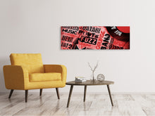 Laden Sie das Bild in den Galerie-Viewer, Leinwandbild Panorama Writings Music Grunge