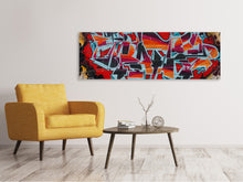 Laden Sie das Bild in den Galerie-Viewer, Leinwandbild Panorama New York Graffiti