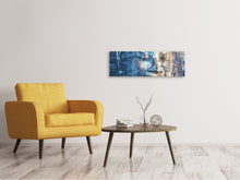 Laden Sie das Bild in den Galerie-Viewer, Leinwandbild Panorama Buddha Statur