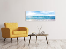 Laden Sie das Bild in den Galerie-Viewer, Leinwandbild Panorama Spuren im Sand
