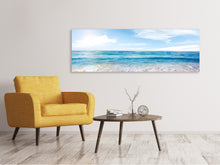 Laden Sie das Bild in den Galerie-Viewer, Leinwandbild Panorama Spuren im Sand