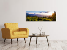 Laden Sie das Bild in den Galerie-Viewer, Leinwandbild Panorama Friedliche Landschaft
