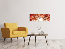 Laden Sie das Bild in den Galerie-Viewer, Leinwandbild Panorama Herbstlicht