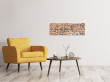 Laden Sie das Bild in den Galerie-Viewer, Leinwandbild Panorama Alte Backsteinmauer