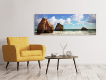 Laden Sie das Bild in den Galerie-Viewer, Leinwandbild Panorama Strandgedanken