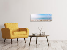 Laden Sie das Bild in den Galerie-Viewer, Leinwandbild Panorama Das schöne Strandhaus