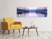 Laden Sie das Bild in den Galerie-Viewer, Leinwandbild Panorama Yachthafen