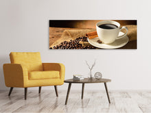 Laden Sie das Bild in den Galerie-Viewer, Leinwandbild Panorama Kaffeepause