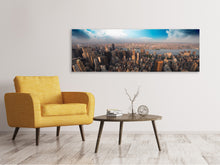 Laden Sie das Bild in den Galerie-Viewer, Leinwandbild Panorama Skyline Über den Dächern von Manhattan