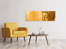 Laden Sie das Bild in den Galerie-Viewer, Leinwandbild Panorama Buddha Kopf