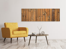 Laden Sie das Bild in den Galerie-Viewer, Leinwandbild Panorama Bretterwand