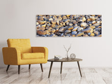 Laden Sie das Bild in den Galerie-Viewer, Leinwandbild Panorama Strandsteine