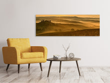 Laden Sie das Bild in den Galerie-Viewer, Leinwandbild Panorama Sonnenuntergang im Gebirge