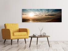 Laden Sie das Bild in den Galerie-Viewer, Leinwandbild Panorama Strandspaziergang