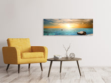 Laden Sie das Bild in den Galerie-Viewer, Leinwandbild Panorama Meerwasser