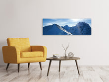 Laden Sie das Bild in den Galerie-Viewer, Leinwandbild Panorama Der Berg im Schnee