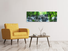 Laden Sie das Bild in den Galerie-Viewer, Leinwandbild Panorama Wasserfall Agua Azul