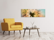 Laden Sie das Bild in den Galerie-Viewer, Leinwandbild Panorama XXL Pusteblume