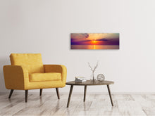 Laden Sie das Bild in den Galerie-Viewer, Leinwandbild Panorama Mystischer Sonnenaufgang