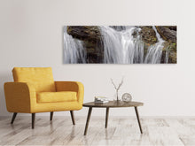 Laden Sie das Bild in den Galerie-Viewer, Leinwandbild Panorama Wasserfall XXL