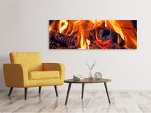 Laden Sie das Bild in den Galerie-Viewer, Leinwandbild Panorama Lagerfeuer
