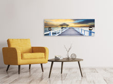 Laden Sie das Bild in den Galerie-Viewer, Leinwandbild Panorama Die Brücke ins Meer