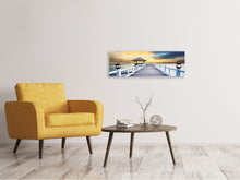 Laden Sie das Bild in den Galerie-Viewer, Leinwandbild Panorama Die Brücke ins Meer