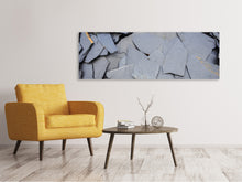 Laden Sie das Bild in den Galerie-Viewer, Leinwandbild Panorama Schieferplatten