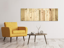 Laden Sie das Bild in den Galerie-Viewer, Leinwandbild Panorama Holzpaneelen
